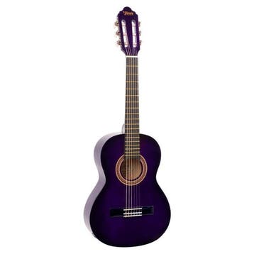 Valencia VC102PPS Klassieke Gitaar 1/2 Paars Hoogglans, Ophalen of Verzenden, Nieuw