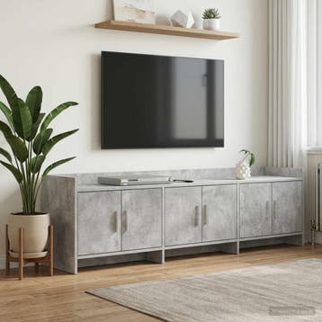 vidaXL TV-kast 168 x 33 x 47 cm Betongrijs Bewerkt hout, Minder dan 50 cm, Verzenden, Nieuw, Minder dan 100 cm