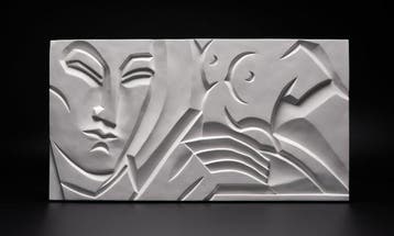 Naar Léon Leyritz (1888–1976) - Reliëf, Kubistisch Art Deco