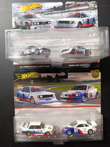 Hot Wheels 1:64 - Model raceauto (4) - BMW 3.0 CSL; BMW 320, Nieuw