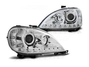 Daylight Chrome koplampen geschikt voor Mercedes W163 ML, Auto-onderdelen, Verzenden, Nieuw, Mercedes-Benz