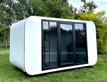 Mobiele kantoor unit 4 meter praktijk ruimte voor tuin, Kunststof, 200 tot 400 cm, Tuinhuis, 250 tot 500 cm