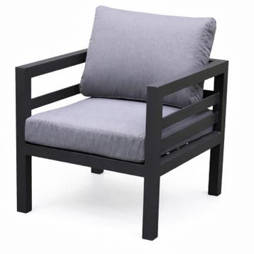 Fabri lounge tuinstoel aluminium antraciet, Tuin en Terras, Tuinstoelen, Ophalen of Verzenden, Nieuw, Aluminium