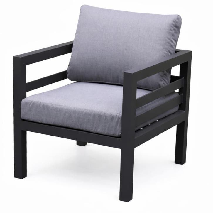 Fabri lounge tuinstoel aluminium antraciet, Tuin en Terras, Tuinstoelen, Nieuw, Aluminium, Ophalen of Verzenden