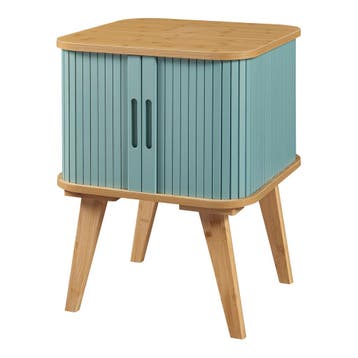 Bijzettafel Tysvær 58,5x45x45 cm naturel en blauw [en.casa], Huis en Inrichting, Verzenden, Nieuw