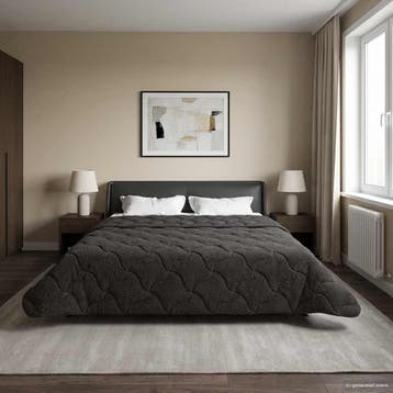 vidaXL Zomer Dekbed 200 x 220 cm Zomer Antraciet Ademend, Verzenden, Nieuw
