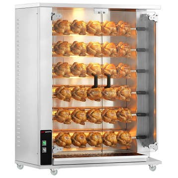 GGM Gastro | Gas kippengrill - 28,2kW - 6 spitten voor 30 |, Verzenden