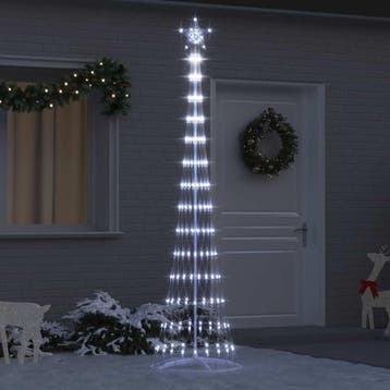 vidaXL LED Kerstboom Koudwit 250 cm Metaal, Diversen, Kerst, Verzenden, Nieuw