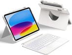 iPad 10e Keyboard Case | 360 Standaard | 42% Korting, 10 inch, Apple iPad, Wit, Nieuw