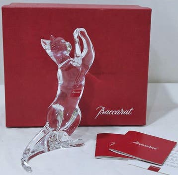 Baccarat - Figuur - Chat acrobate - Kristal, Nieuw