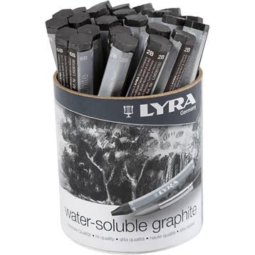 Wateroplosbaar Grafiet Potlood, L: 6,5 cm, 24 stuk/ 1 doos, Nieuw