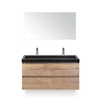Maxx XL Badmeubelset 120 cm - Natuur Eiken - Wastafel Lucca, Ophalen of Verzenden, Nieuw