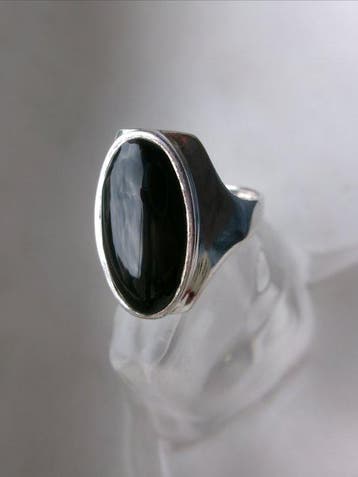 Zilver, Onyx - Ring - Art Deco-stijl, Antiek en Kunst