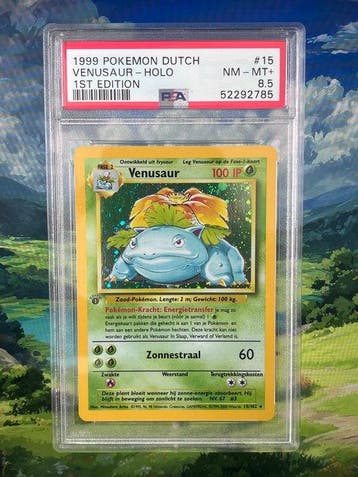 Pokémon - 1 Graded card - Venusaur #15 (POP 3!) Foil, First, Nieuw