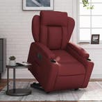 Sta-op-stoel elektrisch kunstleer wijnrood, Huis en Inrichting, Fauteuils, Verzenden, Nieuw