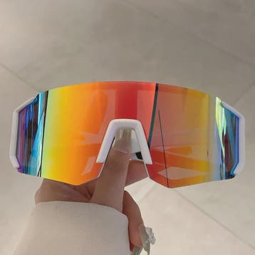 Sportzonnebril Oversized Mirror Lens - Lichtgewicht & UV-bes, Verzenden, Nieuw