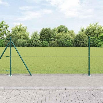 vidaXL zeshoekig gaashek met betonnen voetstuk 10 x 0,8 m, Verzenden, Nieuw, IJzer