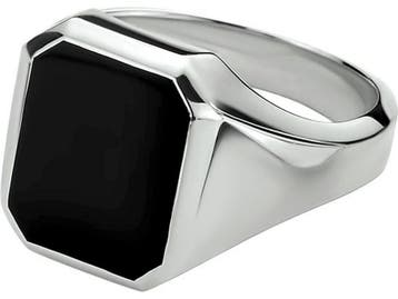 Vigor Zegelring - Zilver - Onyx - Zwart, Verzenden, Nieuw