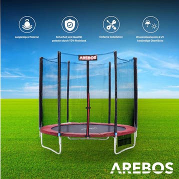 Trampoline rand - Beschermrand - 396 cm - Rood - AREBOS, Kinderen en Baby's, Speelgoed | Buiten | Trampolines, Verzenden, Zo goed als nieuw