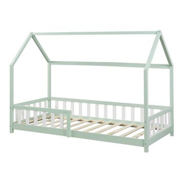 Kinderbed Hesel huisbed met uitvalbeveiliging 90x200 cm mint, Verzenden, Nieuw