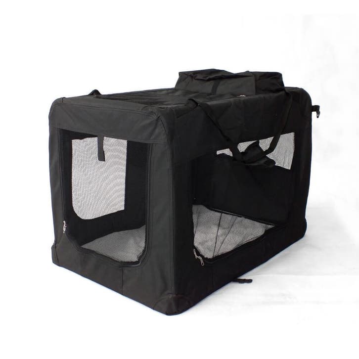 Reisbench XL compleet Zwart 81x58x58cm (Hond), Dieren en Toebehoren, Hondenbenches, Nieuw, Ophalen of Verzenden