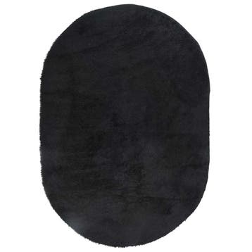 Groot Vloerkleed Polyester - 72% Korting - Luxe Zwart, Gebruikt, Zwart, 200 cm of meer, Ophalen of Verzenden