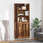 vidaXL buffetkast Oud Hout 69,5 x 34 x 180 cm Bewerkt hout, Huis en Inrichting, Kasten | Buffetkasten, Minder dan 50 cm, Verzenden