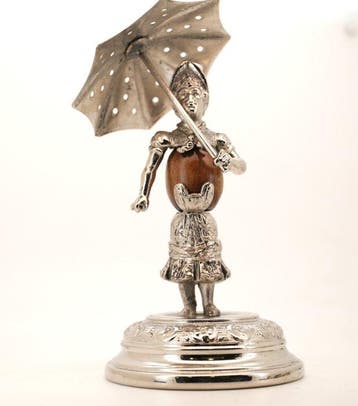 Figuur - Toothpick holder - Verzilverd