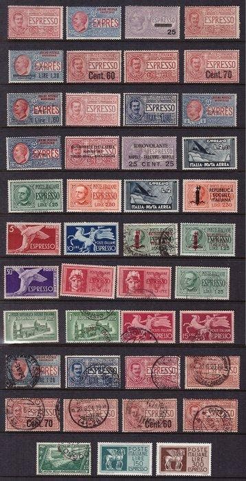 Italië 1925/1946 - Selectie van espressi uit het Koninkrijk, Gestempeld