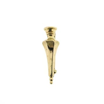 Vintage gouden broche van een breinaalddop, Ophalen of Verzenden, Gebruikt, Overige kleuren, Goud