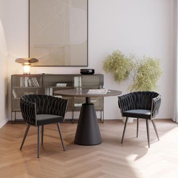 Set eetkamerstoelen Astano fluweel, knoopdesign, Verzenden, Nieuw
