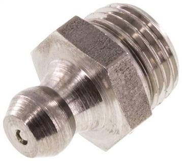 Rechte Smeernippel RVS M10x1 DIN 71412 [2 Stuks], Verzenden, Nieuw