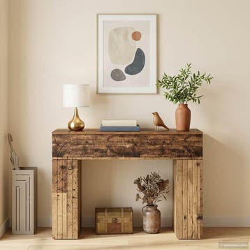 vidaXL Salontafel Oud hout 102 x 35 x 75 cm Bewerkt hout, Minder dan 50 cm, Verzenden, Vierkant, Nieuw