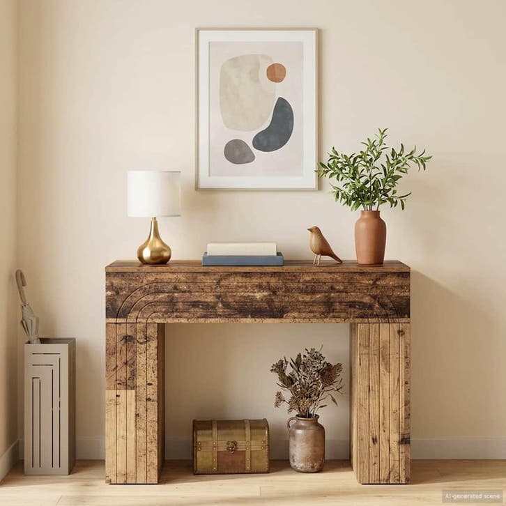 vidaXL Salontafel Oud hout 102 x 35 x 75 cm Bewerkt hout, Huis en Inrichting, Tafels | Salontafels, Vierkant, Nieuw, Overige houtsoorten