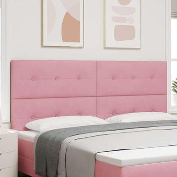 vidaXL Hoofdbord Roze 200 cm Fluweel, Verzenden, Nieuw, Stof