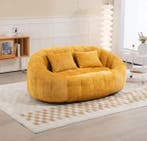 Luxe Cloud Zitbank - Chenille Stof Oranje – Loungebank, Verzenden, Nieuw