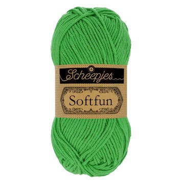 Scheepjes Softfun - 2605 Emerald - Haakgaren / Breigaren, Ophalen of Verzenden, Nieuw, Breien of Haken, Wol of Garen