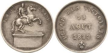 Zilver medaille 1822 Frankreich Ludwig Xviii 1814, 1815-1824, Verzenden