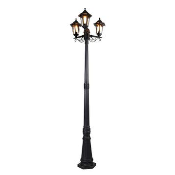 Klassieke buiten lantaarn zwart 3-lichts IP44 - New Haven, Tuin en Terras, Verzenden, Nieuw, Kunststof