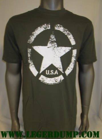 T-shirt groen Army ster vintage (T-shirts, Kleding), Kleding | Heren, T-shirts, Ophalen of Verzenden, Nieuw