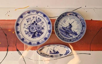 Delft - Bord (3) - Delfts blauw - Nederland - 1960-1980