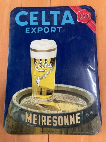 Rob Otten - Origineel lithografisch tinnen reclamebord
