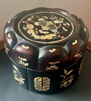 Box - Parelmoer, Hout - China - 20e eeuw