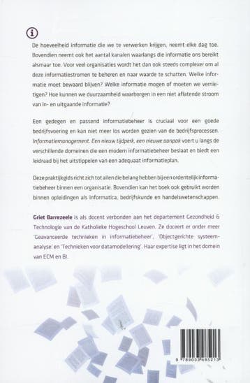 Informatiemanagement 9789033485213 Griet Barrezeele, Boeken, Verzenden, Zo goed als nieuw, Griet Barrezeele