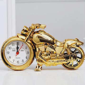 Vintage Motorfiets Wekker - Stijlvolle Tafelklok voor Bureau, Verzenden, Nieuw