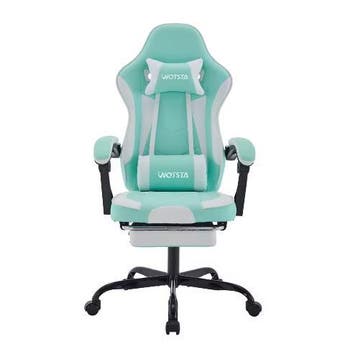 Ergonomische gamingstoel met voetsteun en lendenkussen, Verzenden, Nieuw