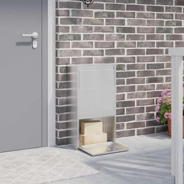 vidaXL Pakket inwerp box Zilver 44 x 22 x 82 cm Roestvrij, Verzenden, Nieuw