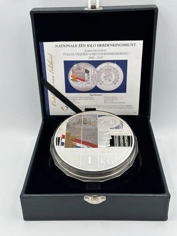Nederland. 1 Kilo Herdenkingsmunt 2020 4 Mei