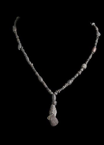 Oud-Romeins Zwart Glas Kralenketting (Zonder minimumprijs)