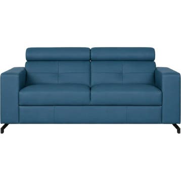 Leren bank Nova - 2.5 zits - Toledo Turquoise (blauw) -, Huis en Inrichting, Banken | Bankstellen, Bohemian, Modern, Scandinavisch
